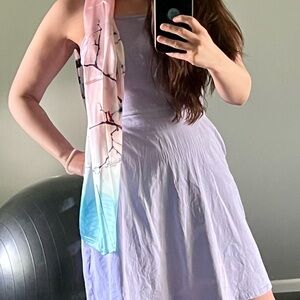 Pact Lavender Fit and Flare Dress
